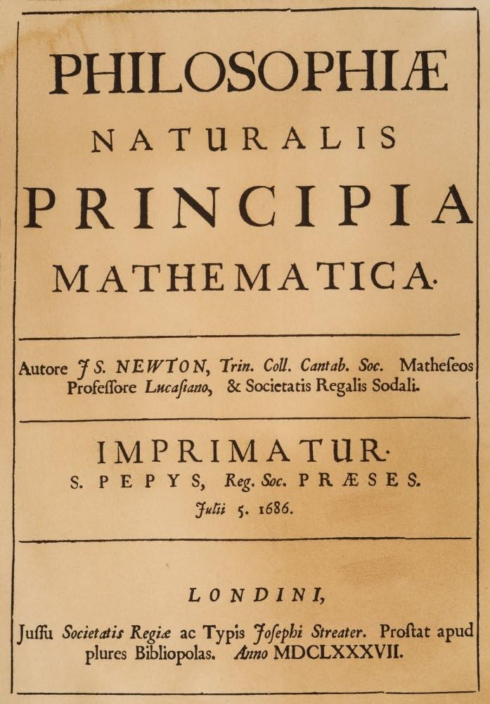 Title Page the Principia by Isaac Newton